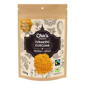 Cha's Organics   Turmeric, Ground 6 x 150g