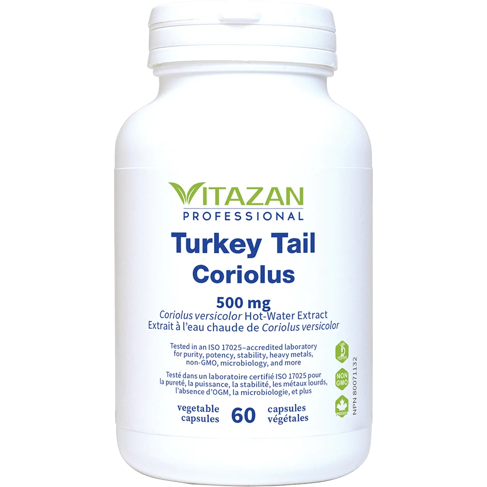 Vitazan    Turkey Tail 500 mg  60 capsules