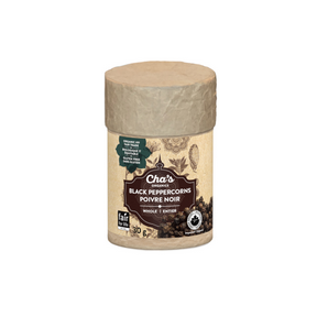 Cha's Organics   Black Peppercorns, Whole 6 x 30g