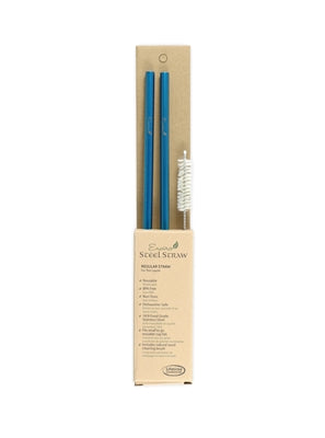 ENVIRO GLASS STRAWS_Combo Reg. Stl Straw 10.5" Blue