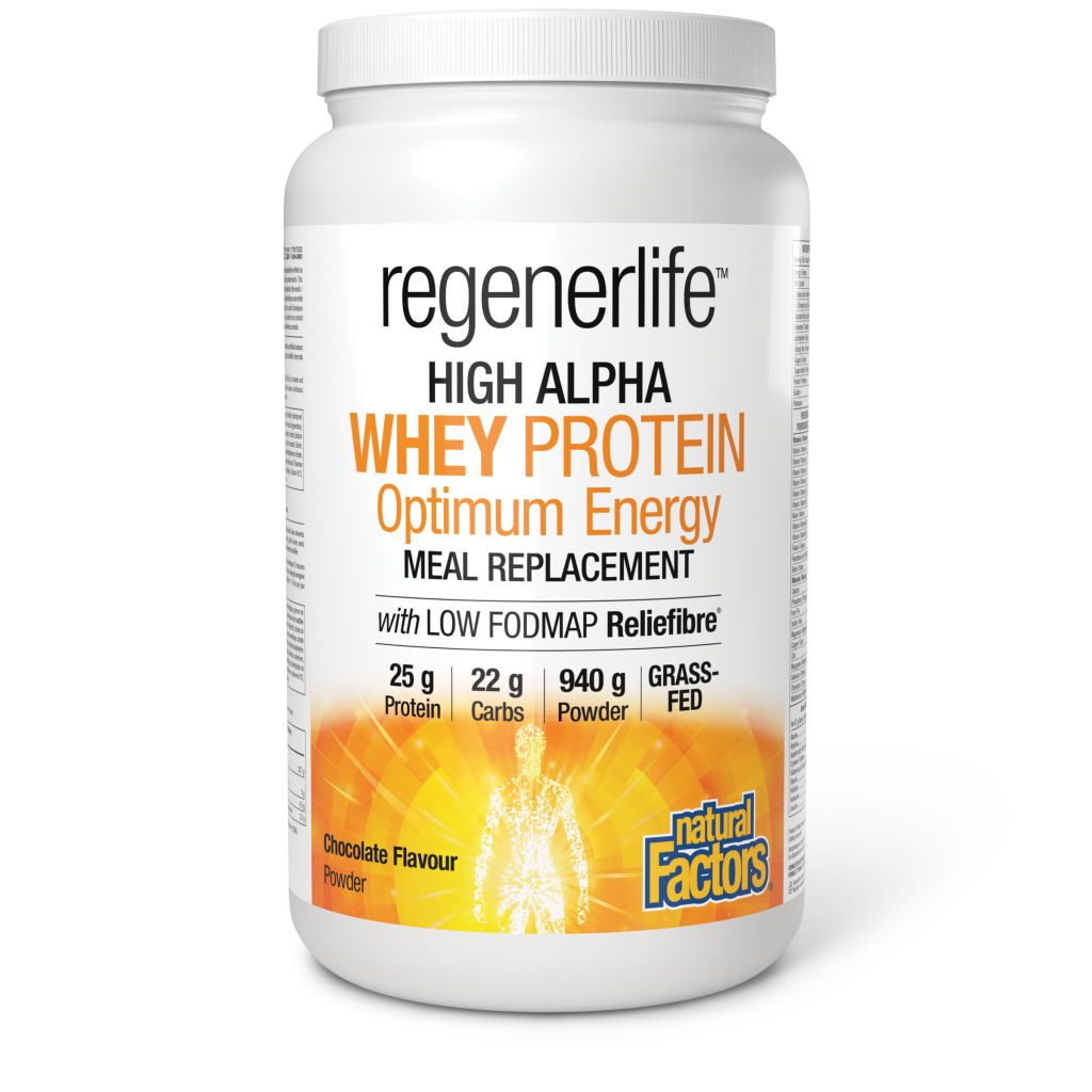 Natural Factors   High Alpha Whey Protein, Chocolate Flavour, Regenerlife   940g
