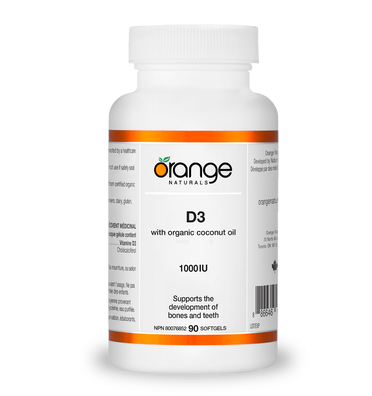 Orange naturals    D3 Softgels - organic coconut oil    90 Softgels