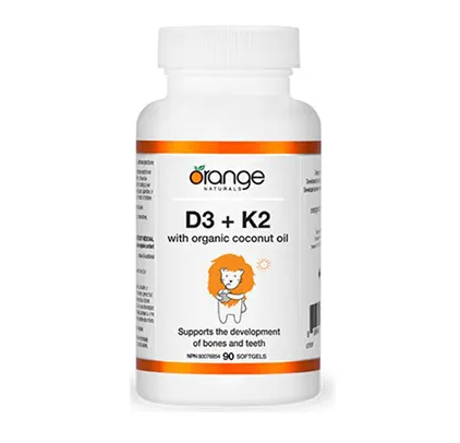 Orange naturals    D3 + K2 Softgels - organic coconut oil    90 Softgels
