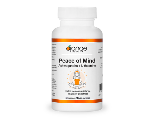 Orange naturals    Peace of Mind Ashwagandha + L-Theanine    60 v-caps