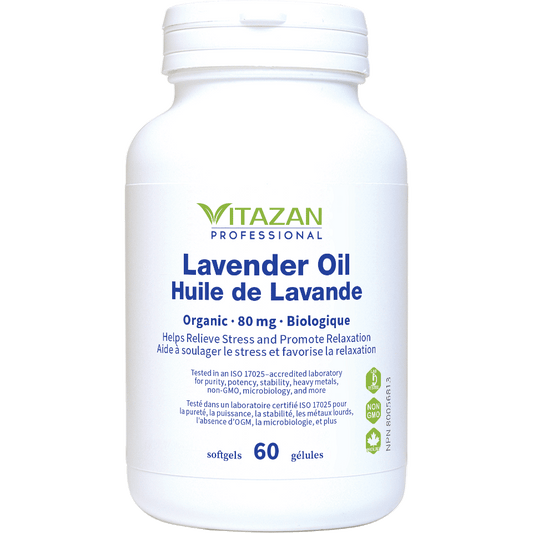 Vitazan    Lavender Oil (80 mg · Organic Essential Oil) 60 softgels