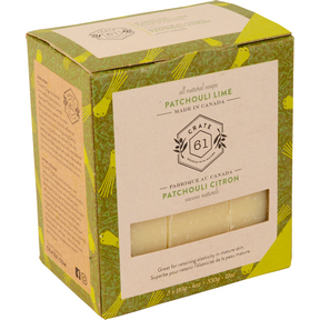 Crate 61 Organics Inc.   Patchouli Lime Bar Soap 3pk