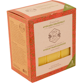 Crate 61 Organics Inc.   Avocado Grapefruit Bar Soap 3pk