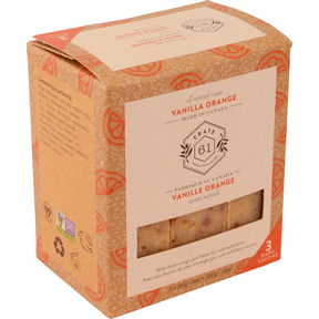 Crate 61 Organics Inc.   Vanilla Orange Bar Soap 3pk