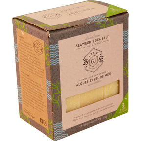 Crate 61 Organics Inc.   Seaweed and Sea Salt Bar Soap 3pk