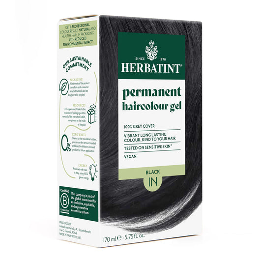 Permanent haircolour gel 1N Black, 170 ml