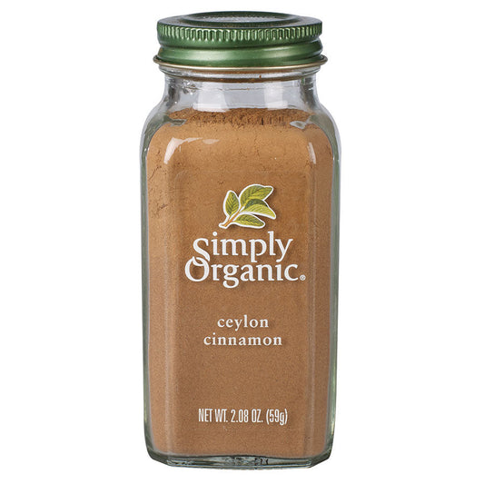 SIMPLY ORGANIC  -   Cinnamon, Ground, Ceylon, Organic (glass bottle)    59g