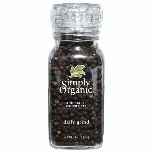 SIMPLY ORGANIC    Org Black Peppercorn Grinder 75g