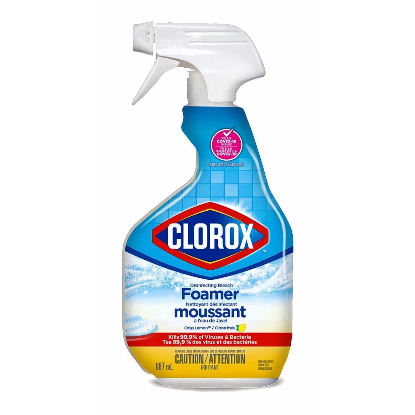 CLOROX BATHROOM CLEANER BLEACH FOAMER 887ML pack of 9