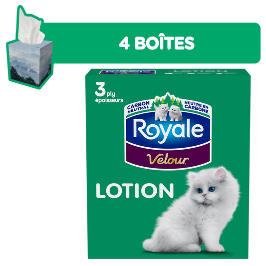ROYALE VELOUR LOT FACIAL TISSUE CUBE 3PLY 54SHT 1 pack of 24
