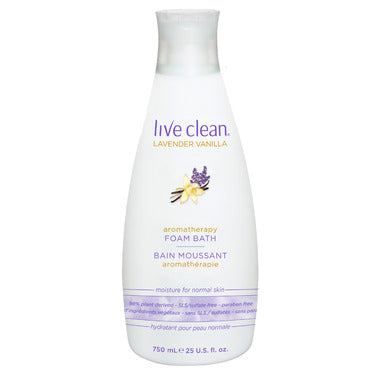 LIVE CLEAN FOAM BATH LAVENDER VANILLA 750ML