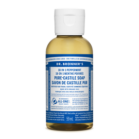 DR BRONNER'S    Castile Soap Liquids    DR BRONNER'S    Castile Soap Liquids    Org Peppermint Oil Soap 59mL