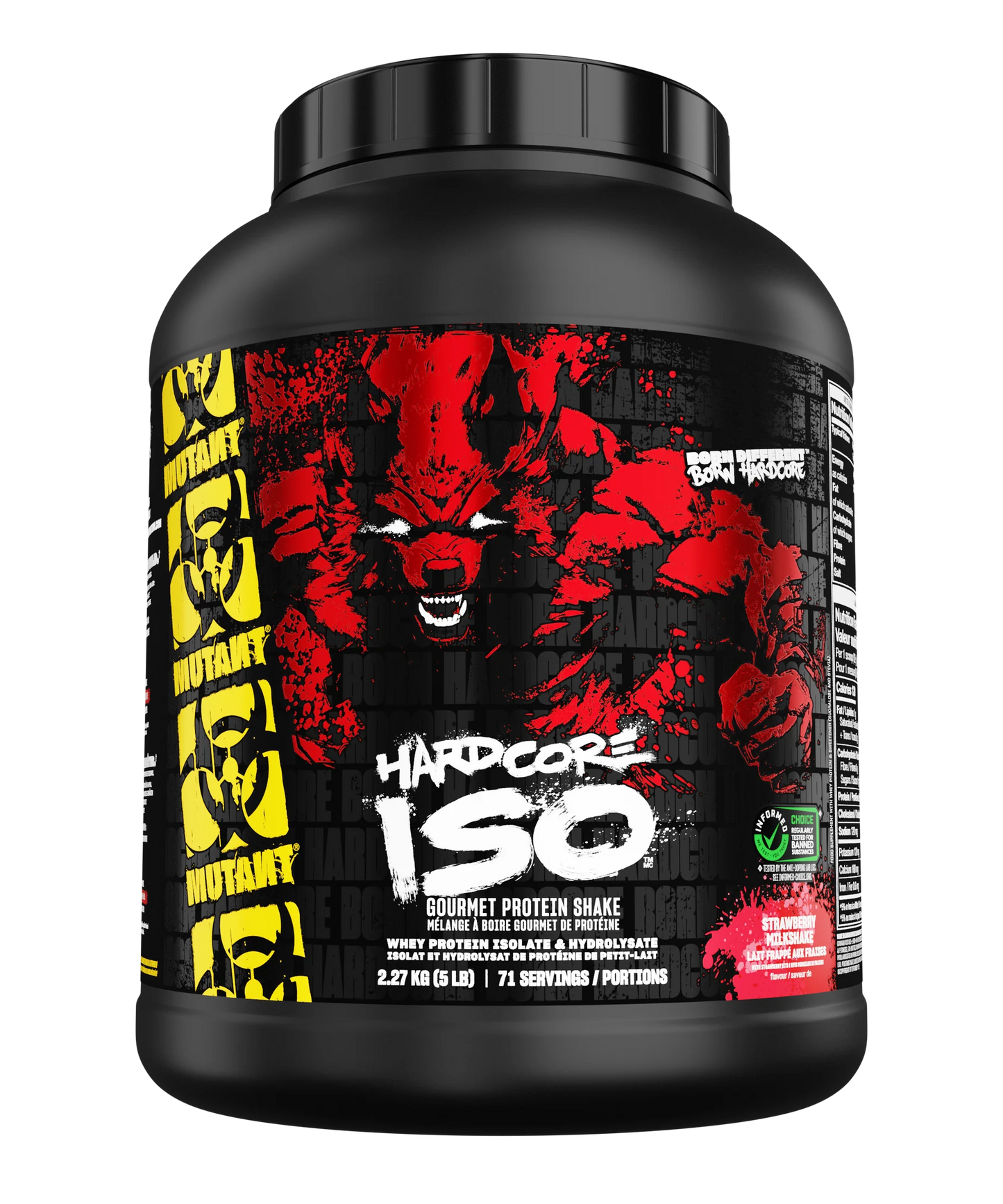 Mutant  MUTANT® HARDCORE ISO  Strawberry Milkshake  2.27 kg (5 lbs)