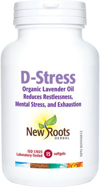 NEW ROOTS    D-Stress Organic Lavender Oil    15 softgels