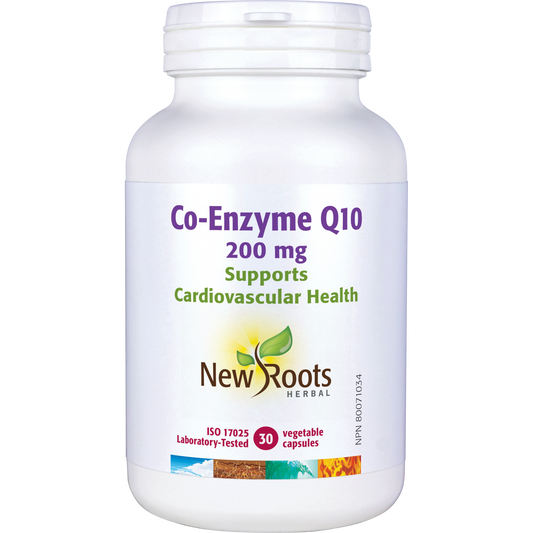 NEW ROOTS    Co-Enzyme Q10 · 200 mg    30 capsules