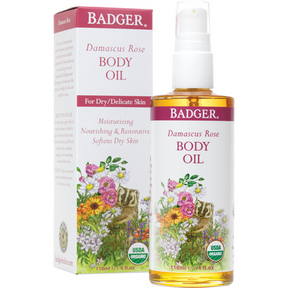 Badger Balms   Damascus Rose Body Oil 113g