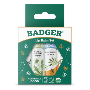 Badger Balms   Classic Lip 4-pack (Green Box) 4pk