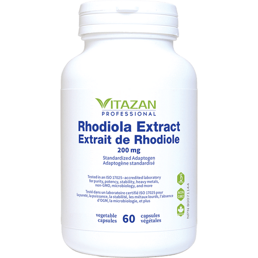 Vitazan    Rhodiola Extract (200 mg · Standardized Adaptogen) 60 capsules