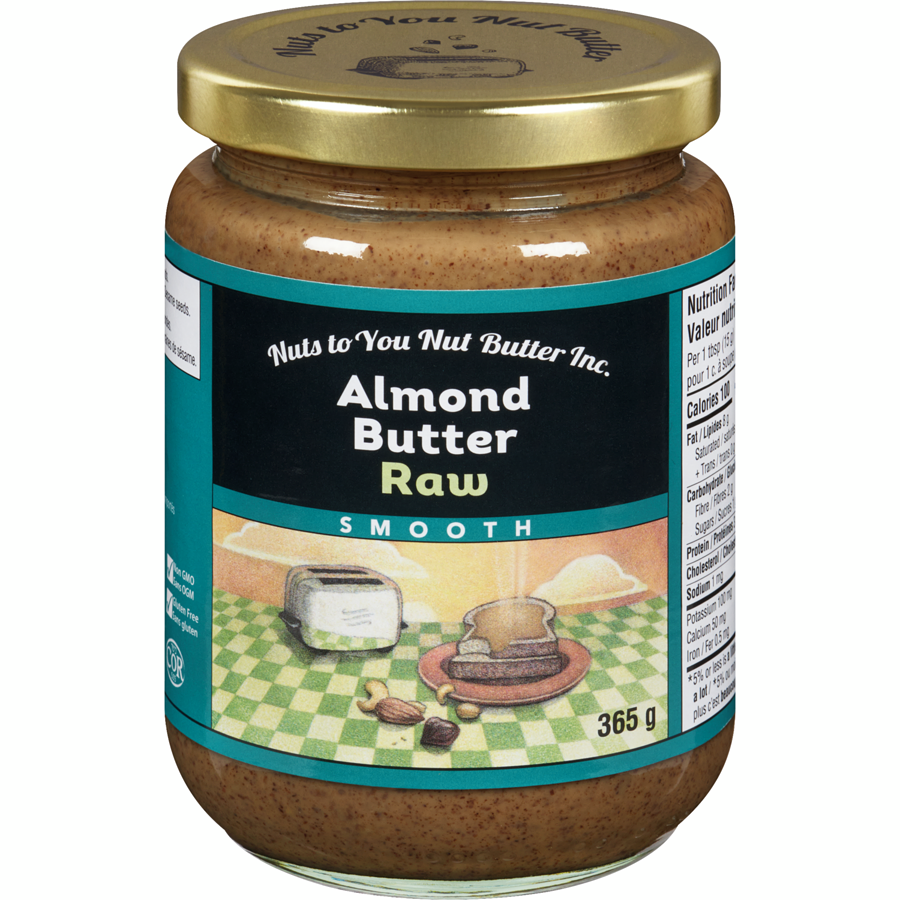 NUTS TO YOU    Org Almond Raw Smooth 365g