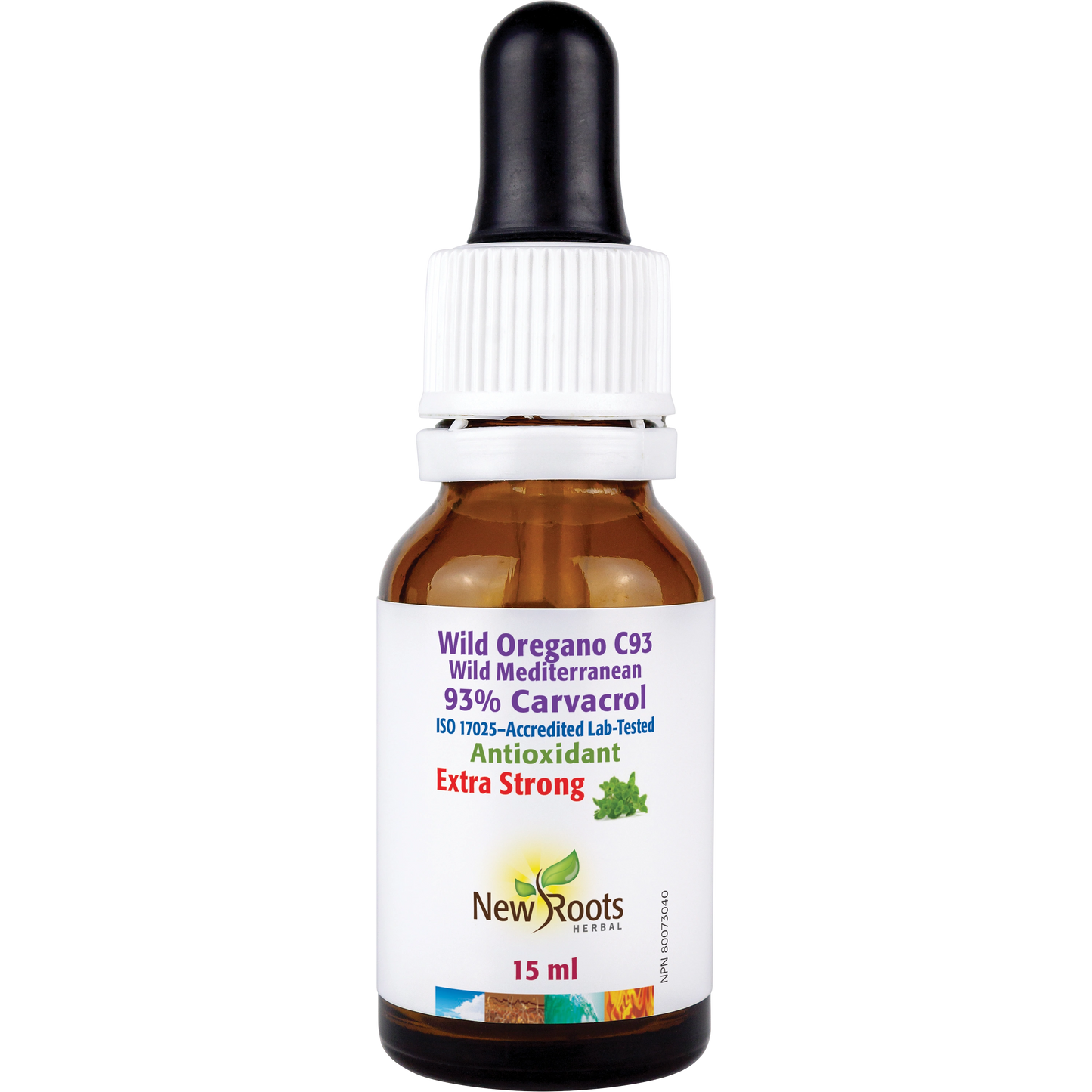 NEW ROOTS    Wild Oregano C93 Extra Strong · 1:3 Blend Oregano Oil to Olive Oil    15 ml