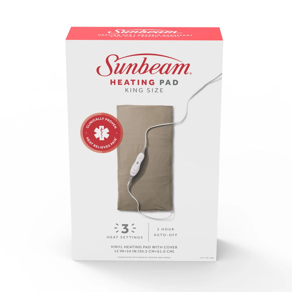 SUNBEAM HEATING PAD MOIST KING