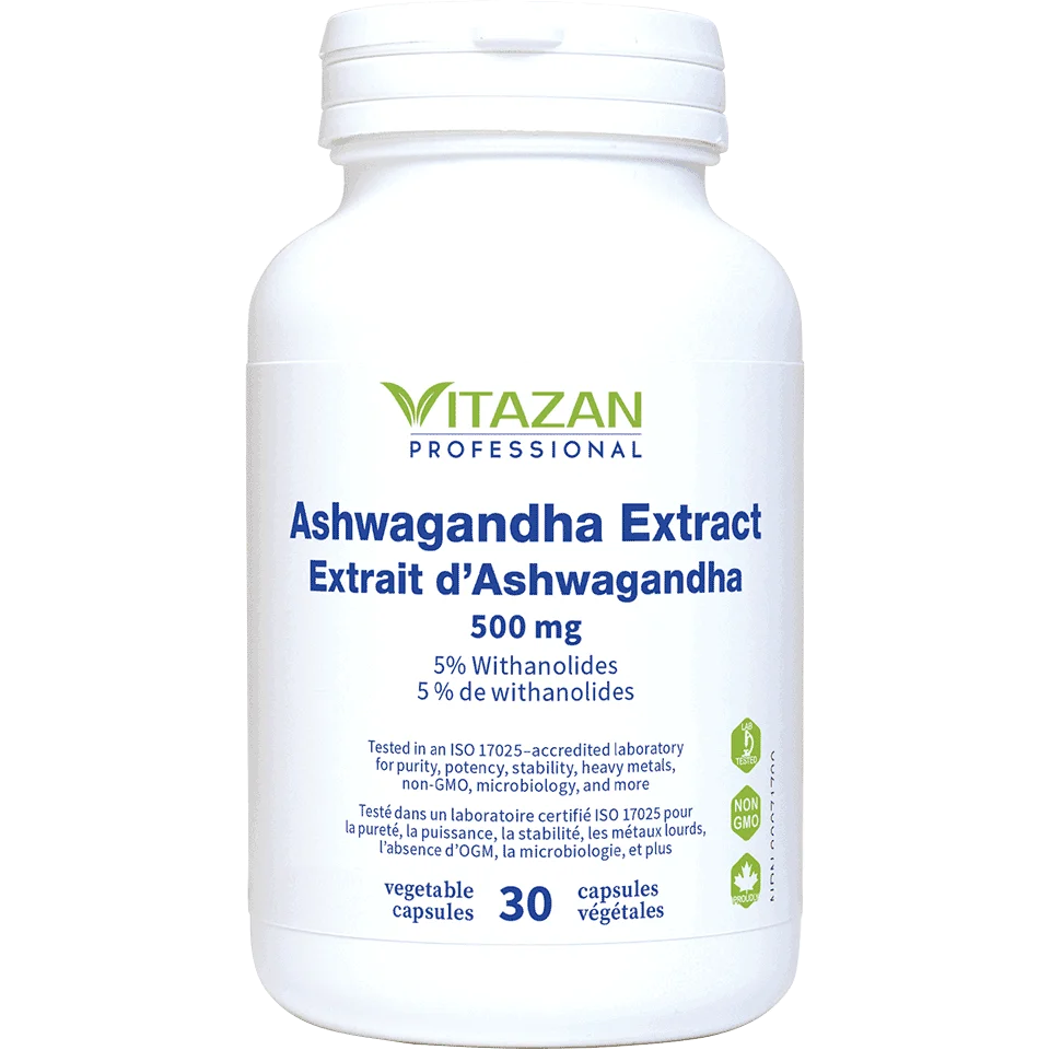 Vitazan    Ashwagandha Extract (500 mg · 5% Withanolides) 30 capsules