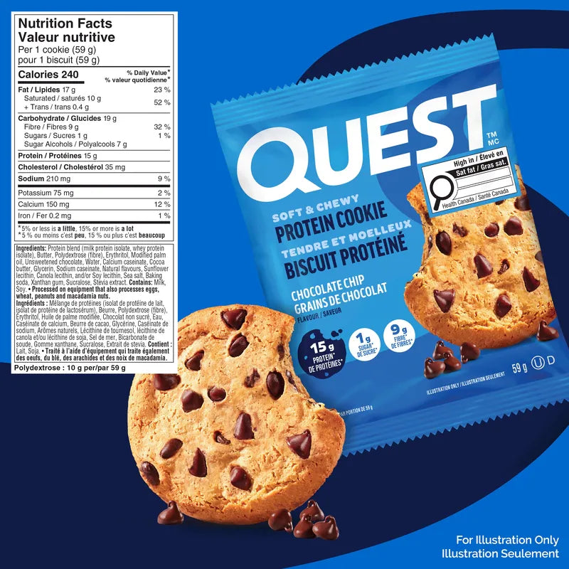 Quest   Quest Cookie, Chocolate Chip 59g