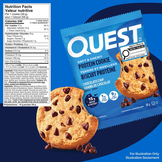 Quest   Quest Cookie, Chocolate Chip 59g