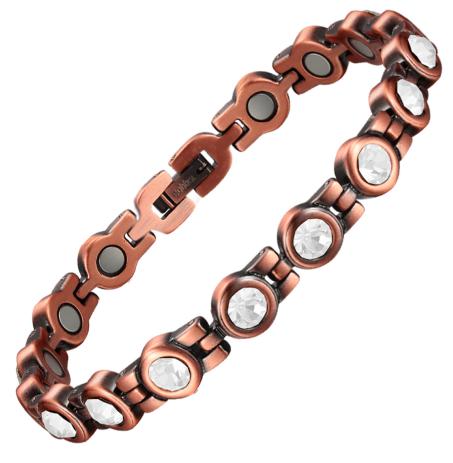 NEWCO    Magnetic Pulsed Energy Therapeutic Copper Bracelet
- Women - Adjustable    16 Magnets & 16
Crystals