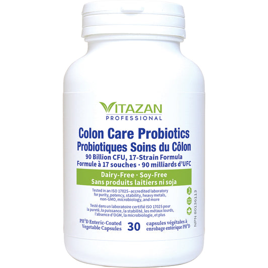 Vitazan    Colon Care Probiotics (90 Billion + CFU Enteric-Coated, 23-Strain Formula) 30 capsules