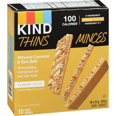 Kind   Chocolate Bar   Almond Caramel & Sea Salt Thins10X21G