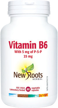 NEW ROOTS    Vitamin B6 With 5 mg of P-5-P · 25 mg    60 capsules