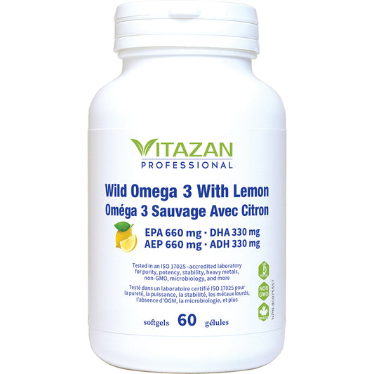 Vitazan    Wild Omega 3 With Lemon (EPA 660 mg · DHA 330 mg) 60 softgels