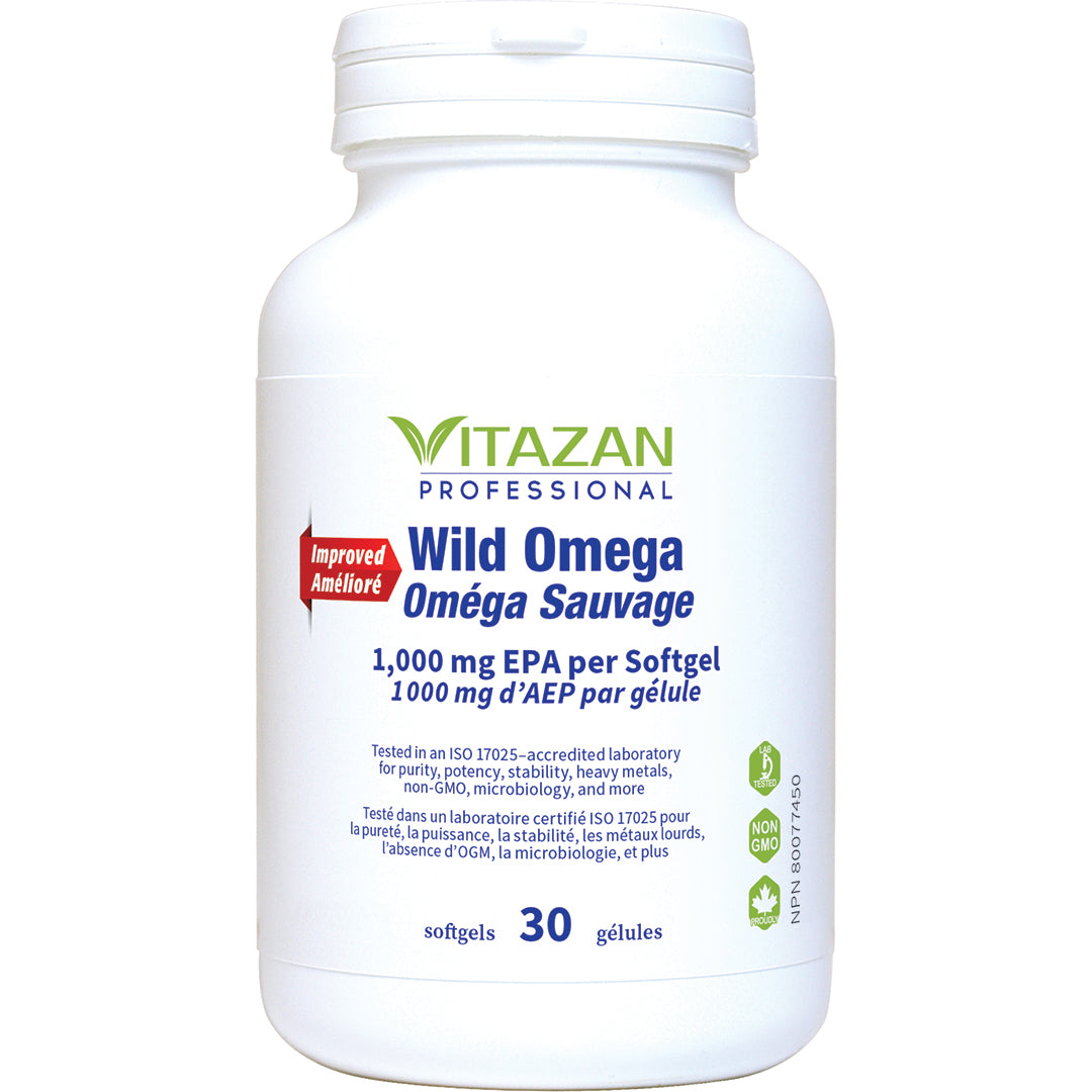 Vitazan    Wild Omega 1000 mg EPA + 100 mg DHA in fish gelatin softgel 30 softgels