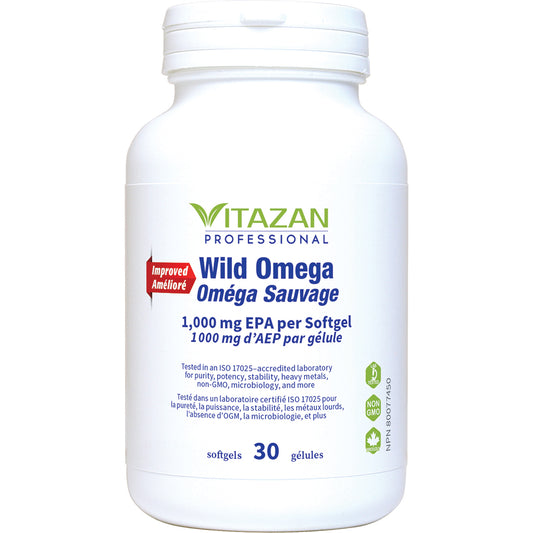 Vitazan    Wild Omega 1000 mg EPA + 100 mg DHA in fish gelatin softgel 30 softgels