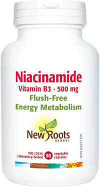 NEW ROOTS    Niacinamide Vitamin B3 · 500 mg    90 capsules