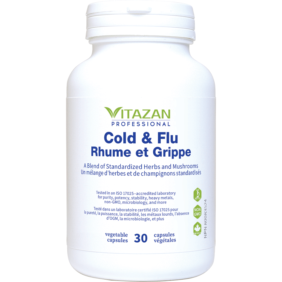 Vitazan    Cold & Flu (A Blend of Standardized Herbs and Mushrooms) 30 capsules