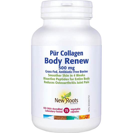 NEW ROOTS    Pūr  Collagen Body Renew · 500 mg · Grass-Fed, Antibiotic-Free Bovine    75 capsules