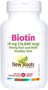 NEW ROOTS    Biotin 10 mg (10,000 mcg)    60 capsules