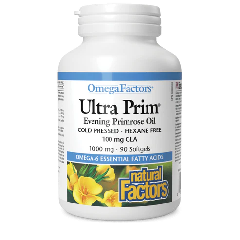 Natural Factors   Ultra Prim Evening Primrose Oil 1000 mg, OmegaFactors®   90 sglssgls