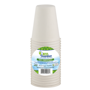 Eco Guardian   Compostable Cutlery   8Oz Fibre Compostable Cups20CT