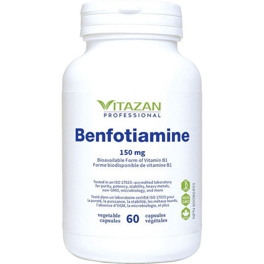 Vitazan    Benfotiamine (150 mg · Bioavailable Form of Vitamin B1) 60 capsules