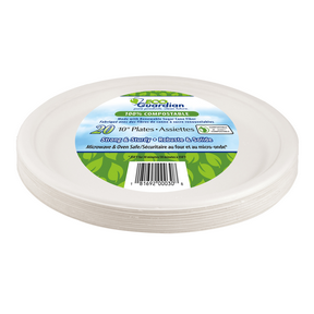 Eco Guardian   Compostable Cutlery   10" Round Compostable Plates20CT