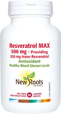 NEW ROOTS    Resveratrol Max 500 mg    60 capsules