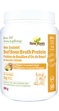 NEW ROOTS    New Zealand Beef Bone Broth Protein + Organic Fermented Ginger    300 g