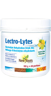 NEW ROOTS    Lectro-Lytes Lemon-Lime · Electrolyte Rehydration Drink Mix    192 g = 40 portions